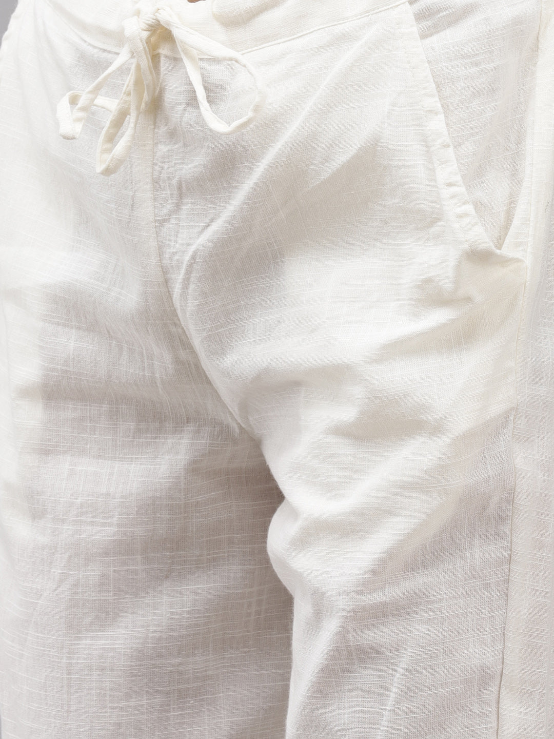 Women's Cotton Green & White Embroidered A-Line Kurta Trouser Set - Navyaa