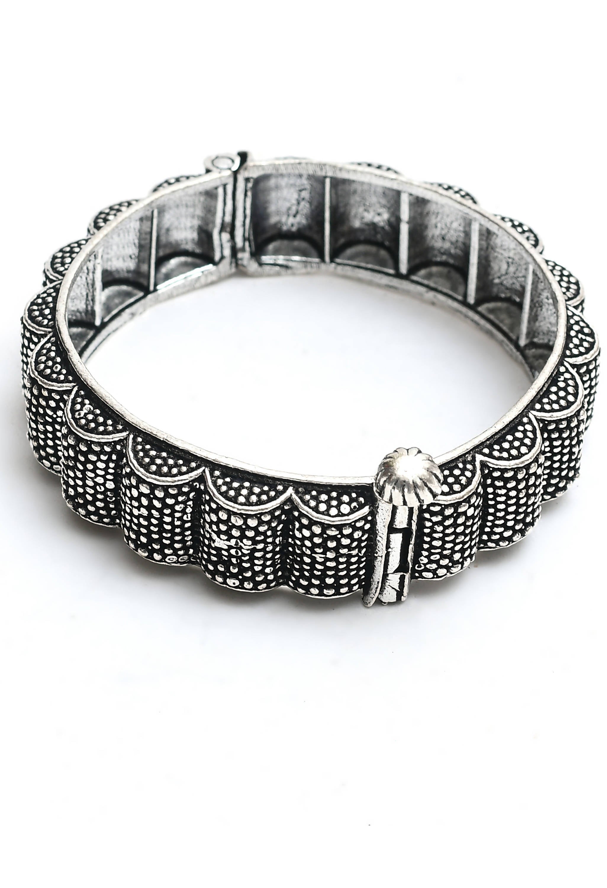 Johar Kamal Silver-Plated German Silver Bracelet Bangles Jkbangles_006