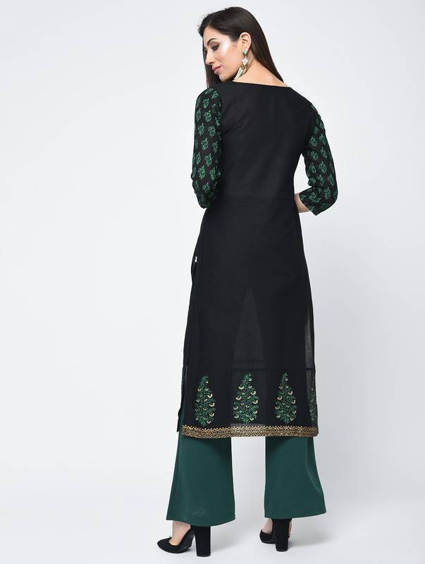 Women's Block Printed Straight Kurta
