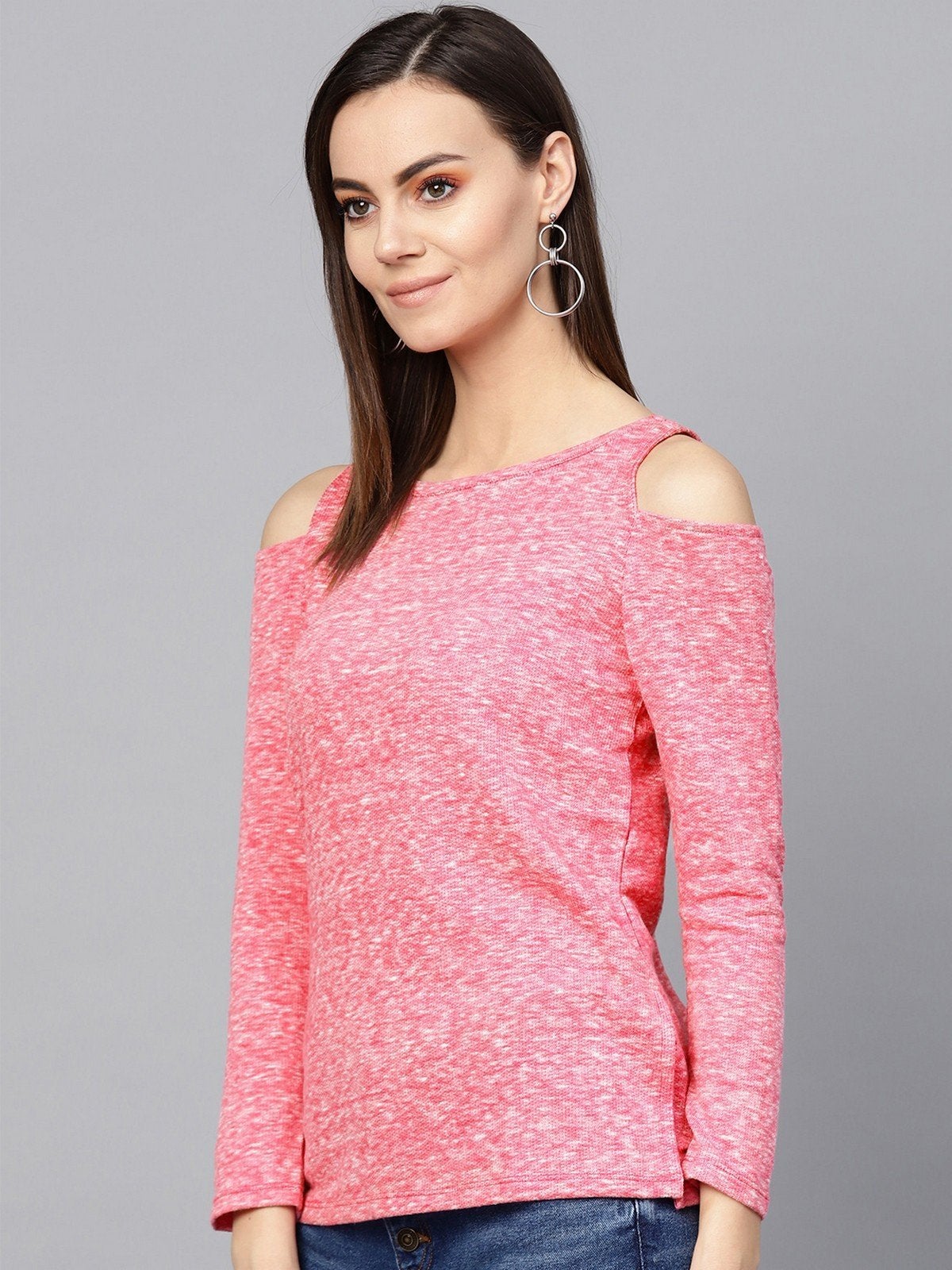 Women's Cold-Shoulder Sweater - Pannkh