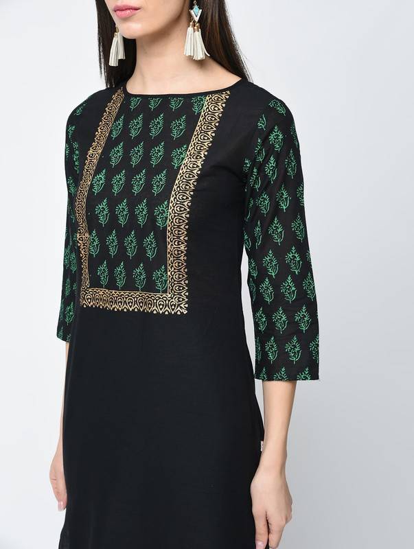 Women's Block Printed Straight Kurta