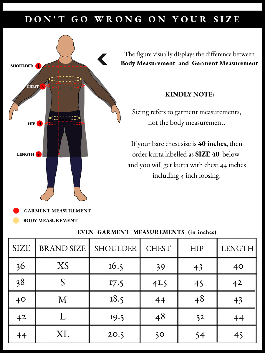 Men's Woven Design Black Straight Kurta - Even Apparels