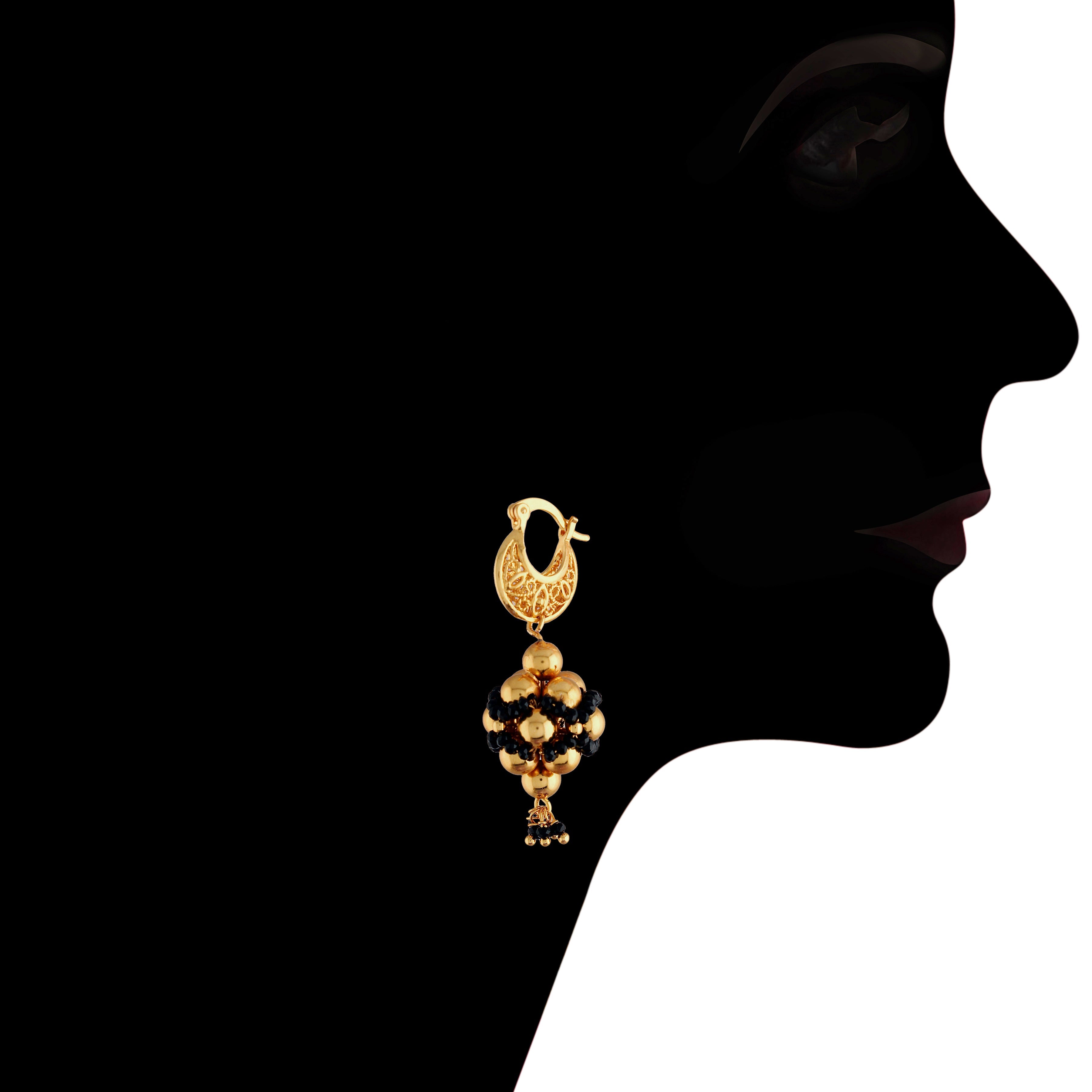 Women's  18k Gold Plated Moti Beads Choker Necklace  - I Jewels