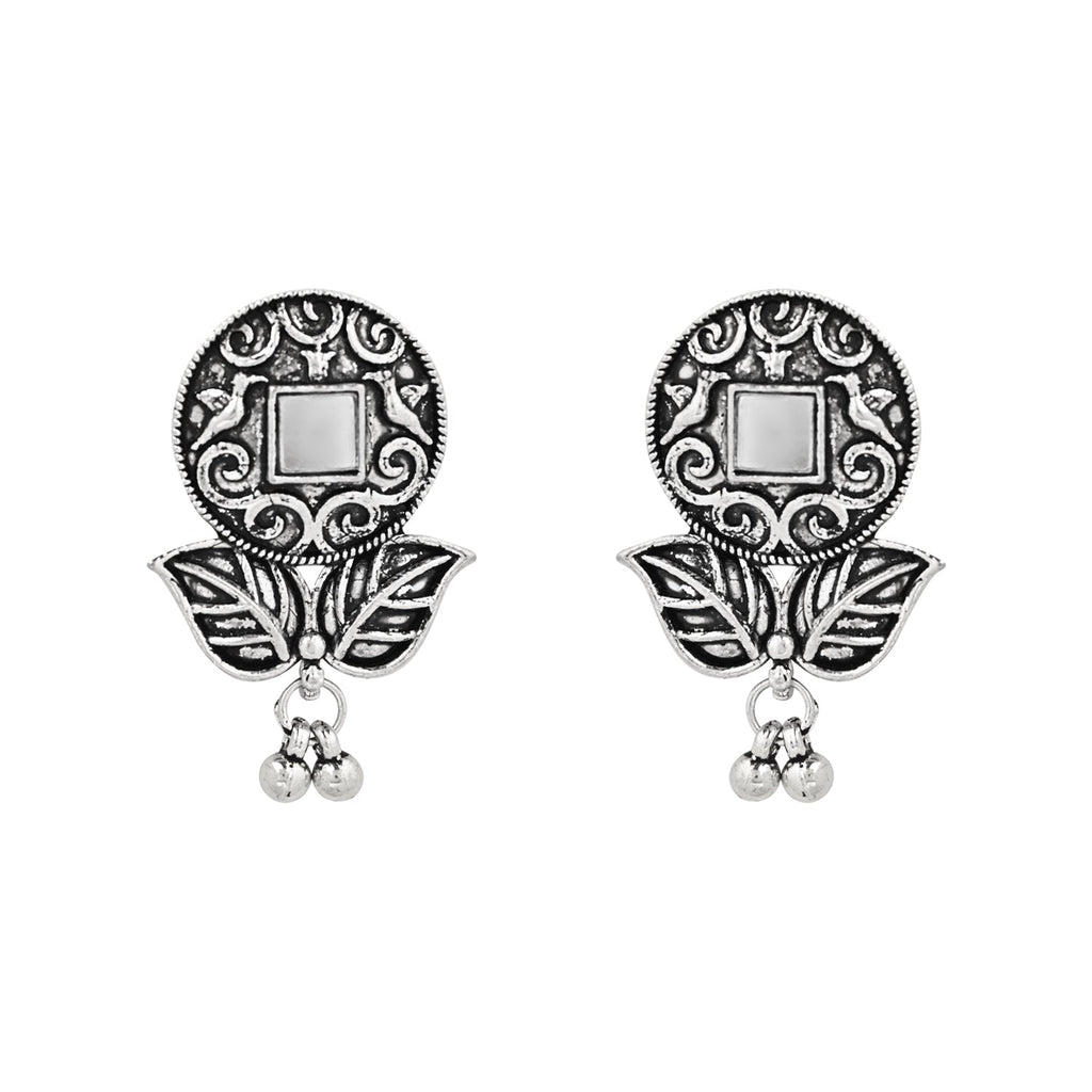 Women's Antique Silver Oxidized Ethnic Traditional Afghani Choker Necklace Jewellery Set