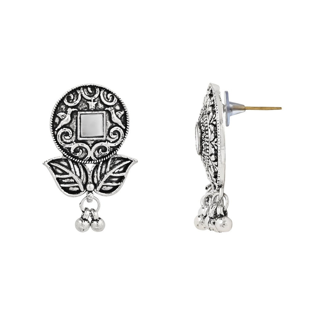 Women's Antique Silver Oxidized Ethnic Traditional Afghani Choker Necklace Jewellery Set