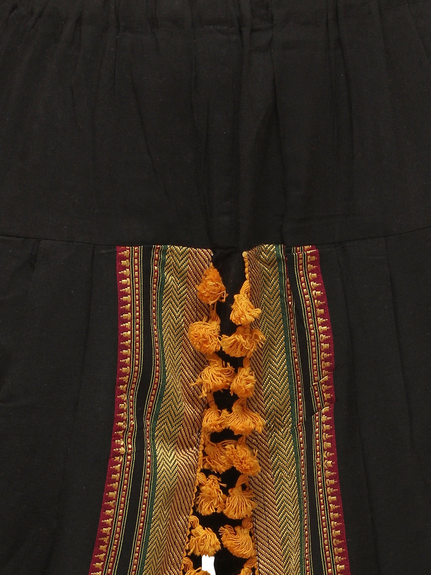 Women's Black yellow uniquekedia with baby yoke and pants set