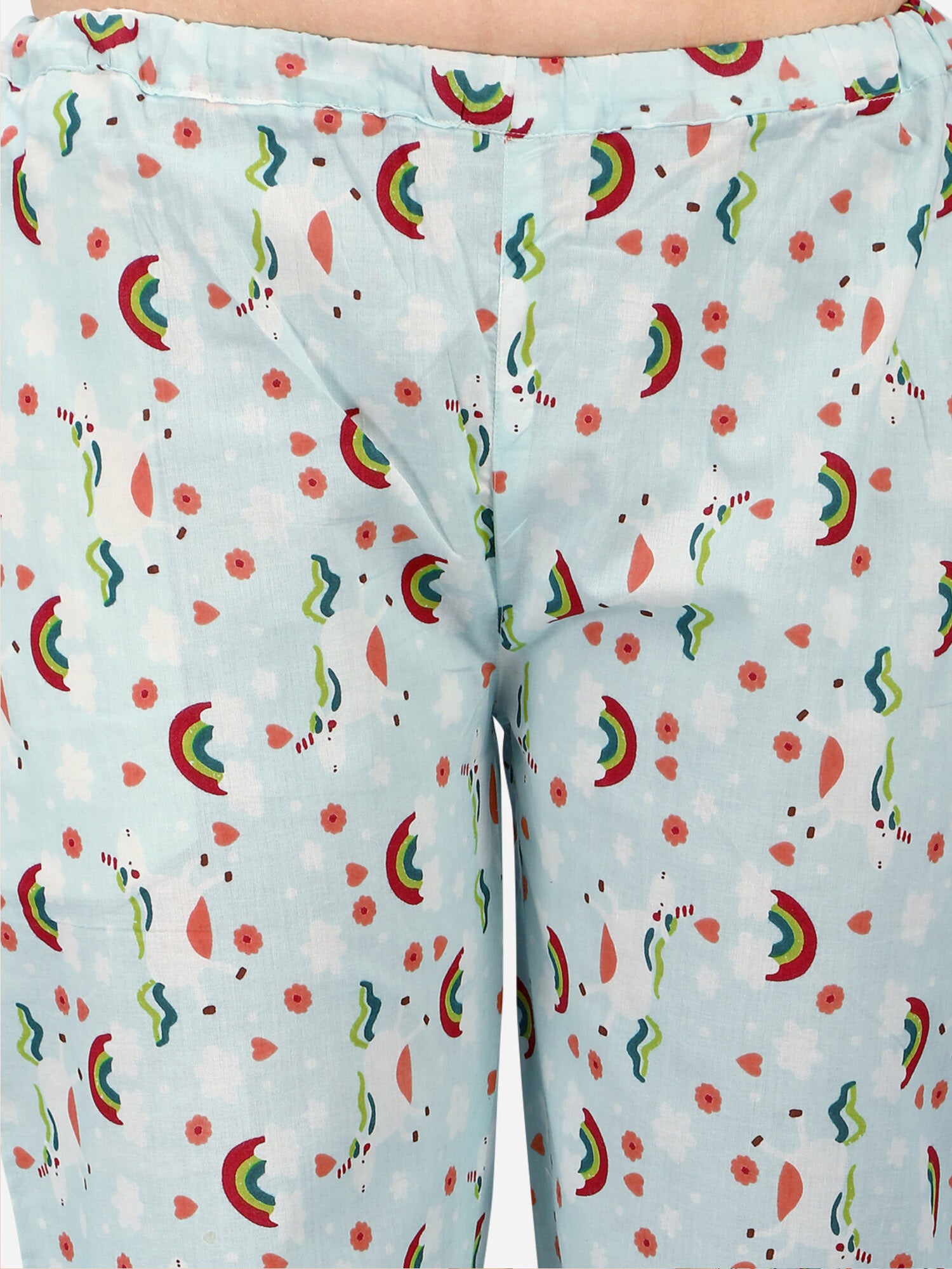 Women's Morning Rainbow Print Quirky Night Suit - MESMORA FASHION