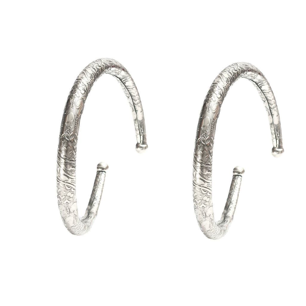 Johar Kamal Traditional German Silver Rajasthani Design Kada Ankle