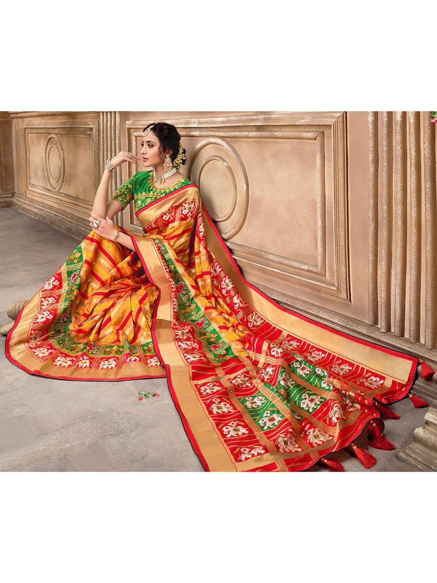 Women's Multi Color Pure Silk Saree-Myracouture