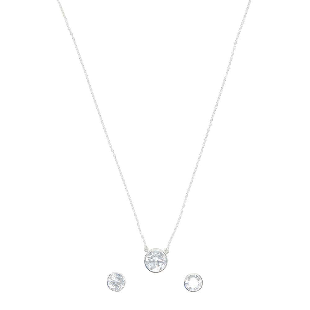 Women's Elegant 925 Sterling Silver Necklace Set - Voylla