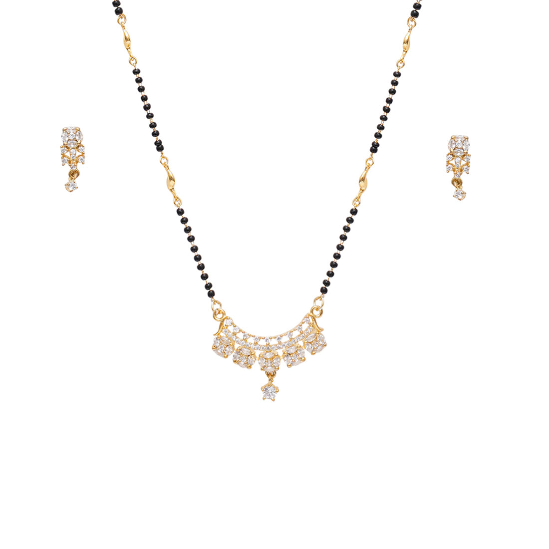Women's Pearl Essentials Gold Plated Mangalsutra Set - Voylla