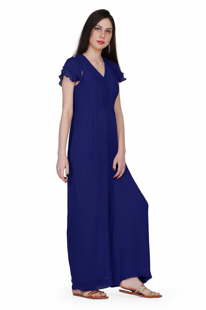 Women's Drape Party/ Casual Jumpsuit In Dark Blue