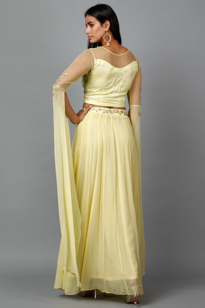 Women's Katdana Sequins Embroidered Wedding Lehenga In Lemon