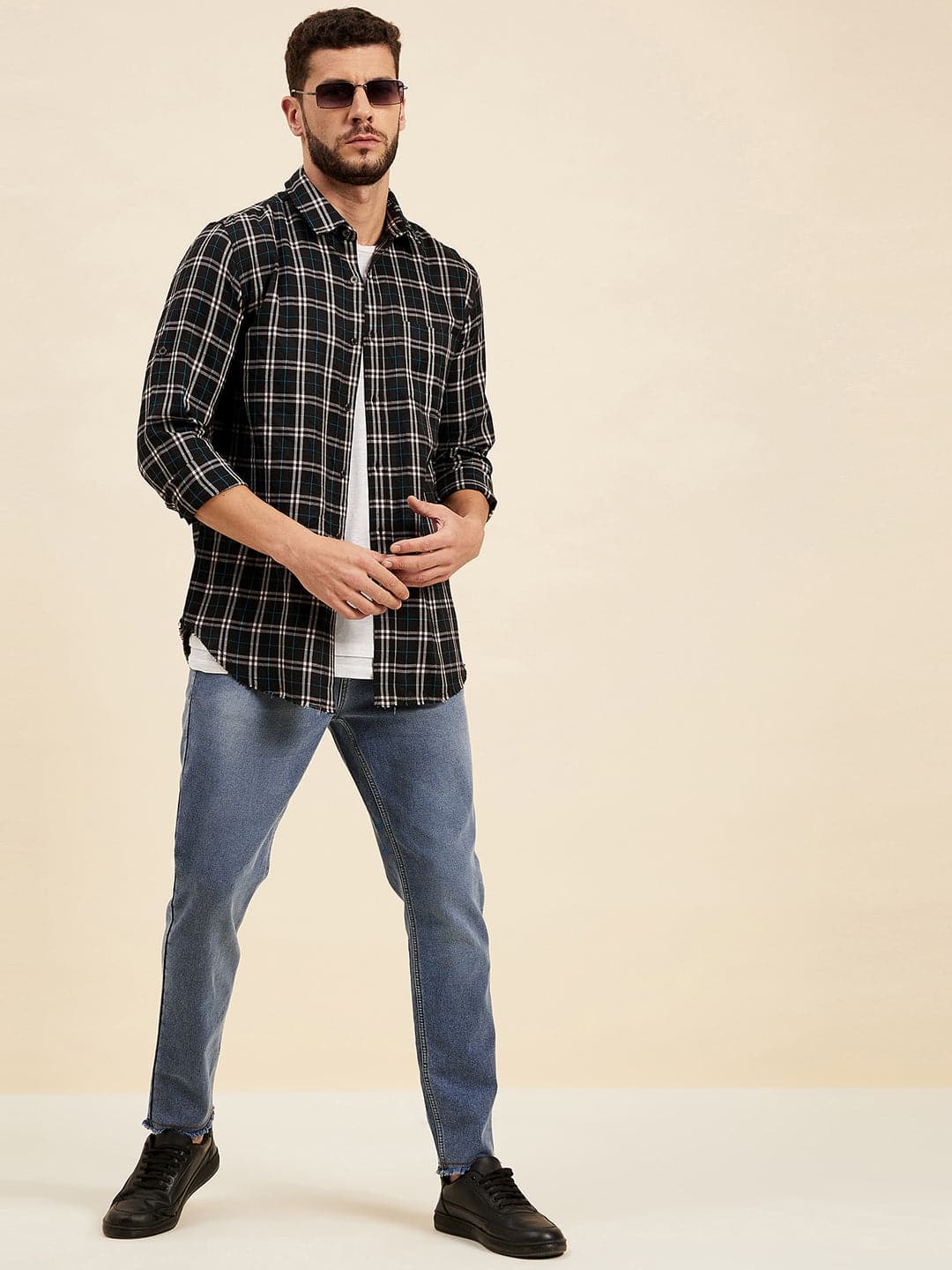 Men's Navy Slim Fit Jeans - LYUSH-MASCLN