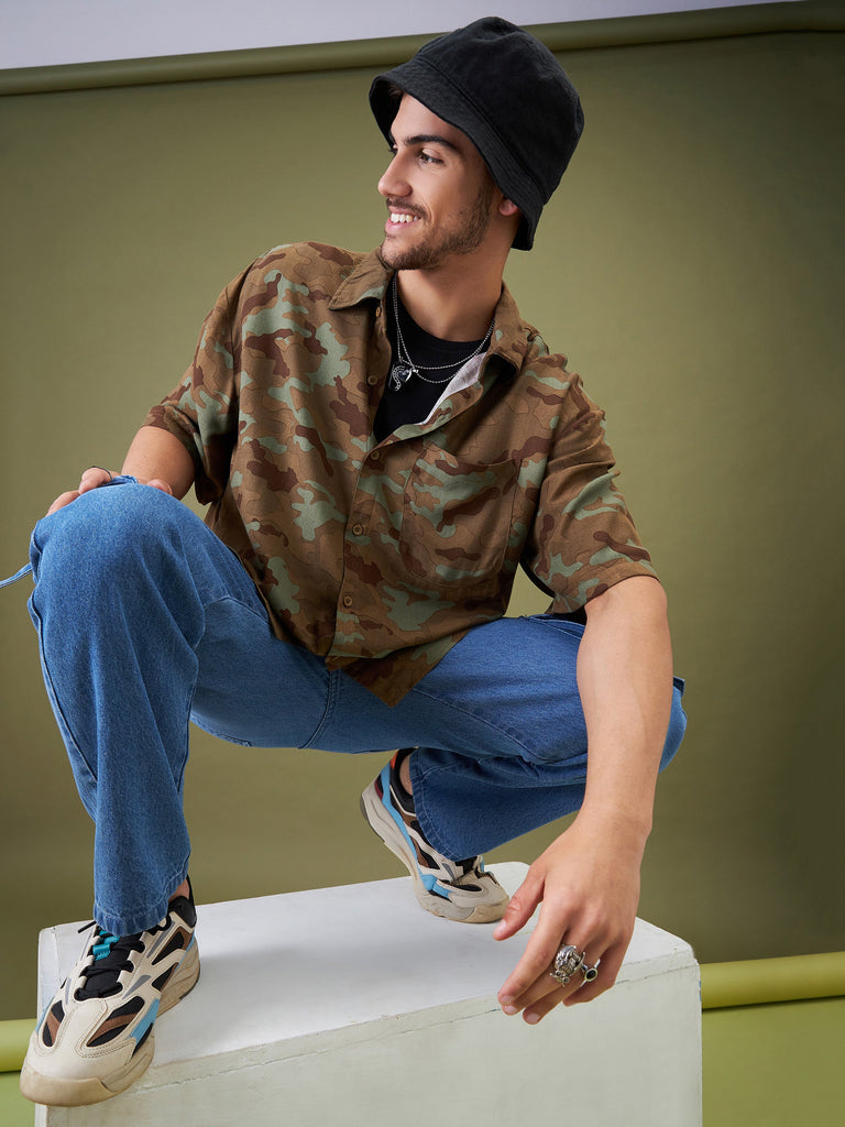 Men's Ice Blue Box Pocket Relax Fit Jeans