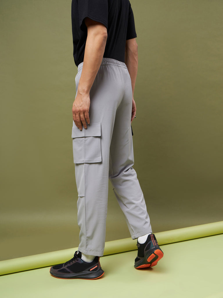 Unisex Grey Parachute Cargo Pants