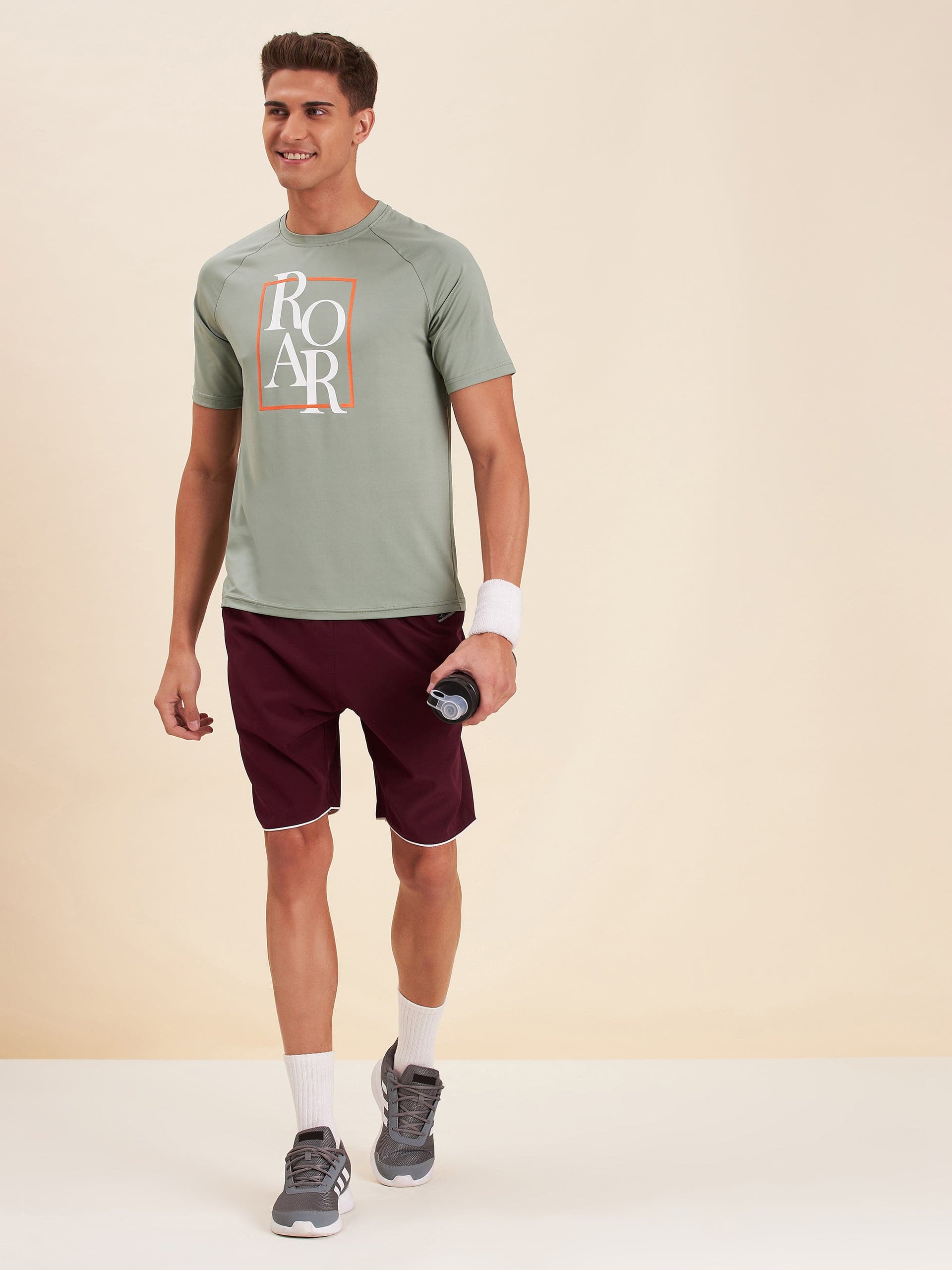 Men's Maroon Dry Fit Shorts - LYUSH-MASCLN