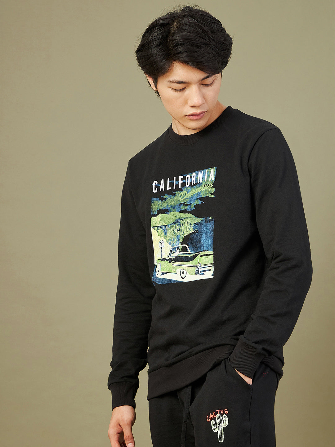 Men's Black CALIFORNIA Sweatshirt - LYUSH-MASCLN