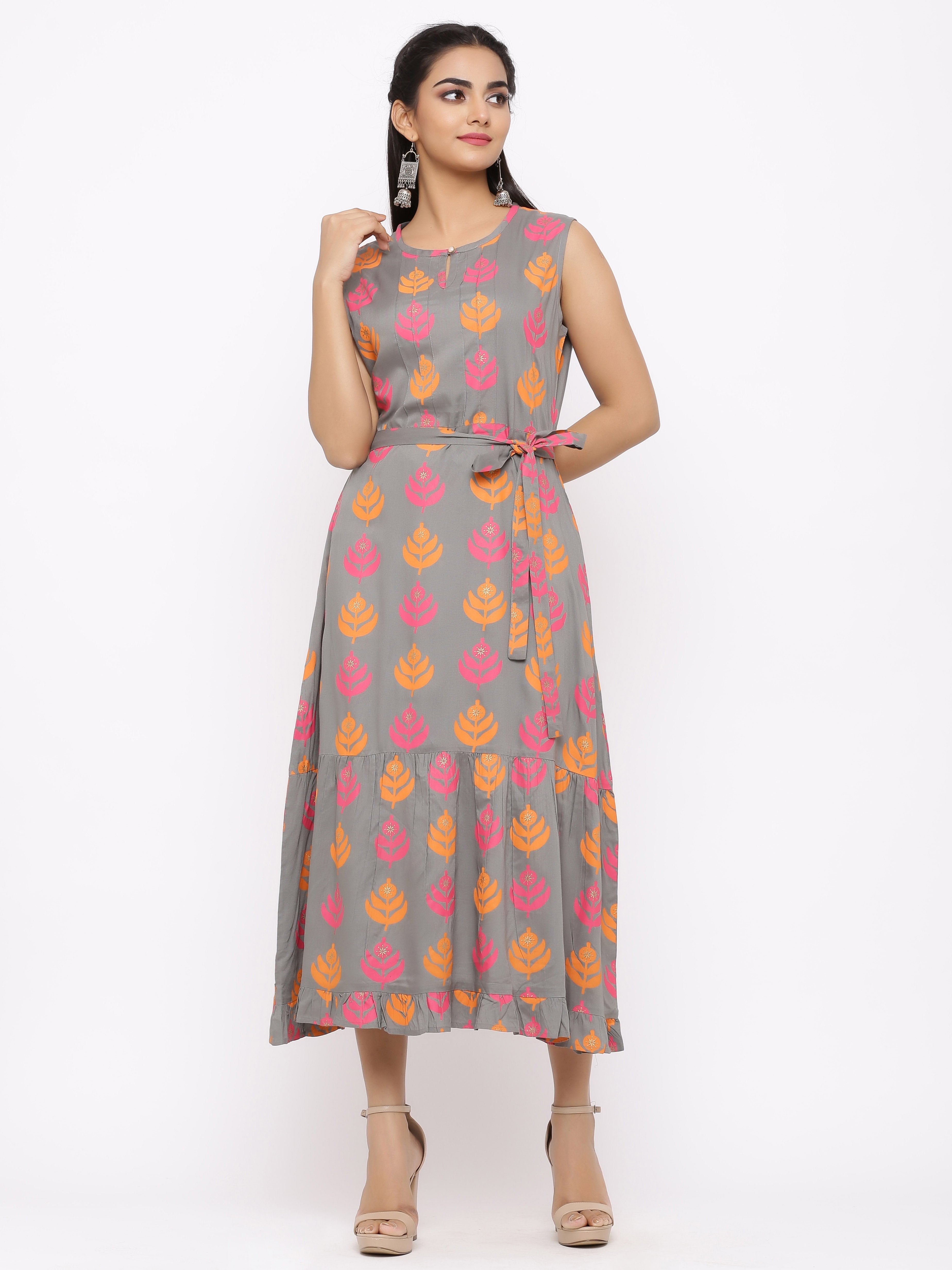 Women's Cotton Printed Anarkali Kurta