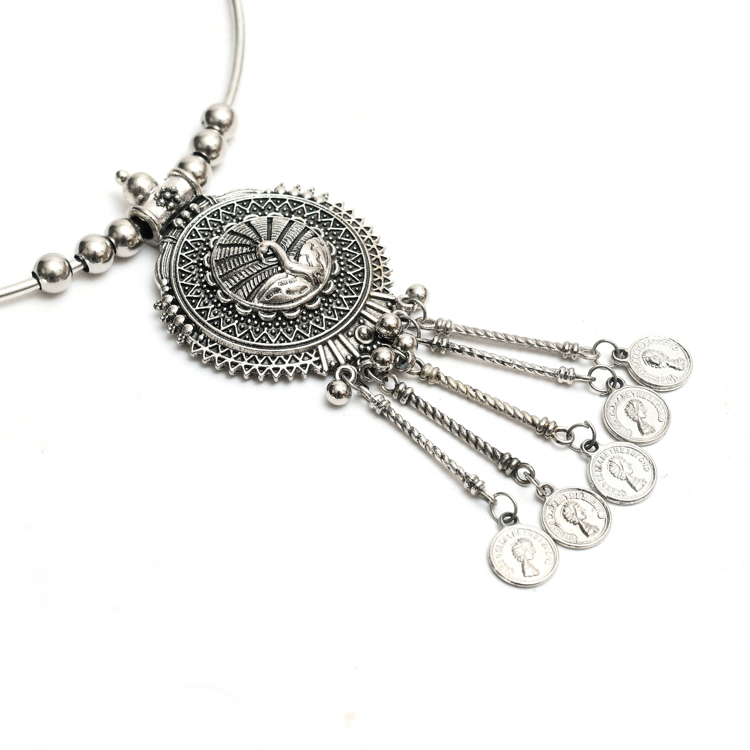 Kamal Johar Silver-Plated hasil style necklace Jkms_106