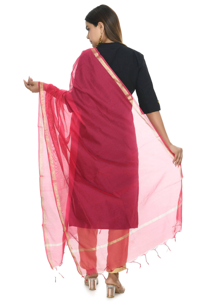 Women's Banarsi Chanderi Piping Dupatta Mfd0027