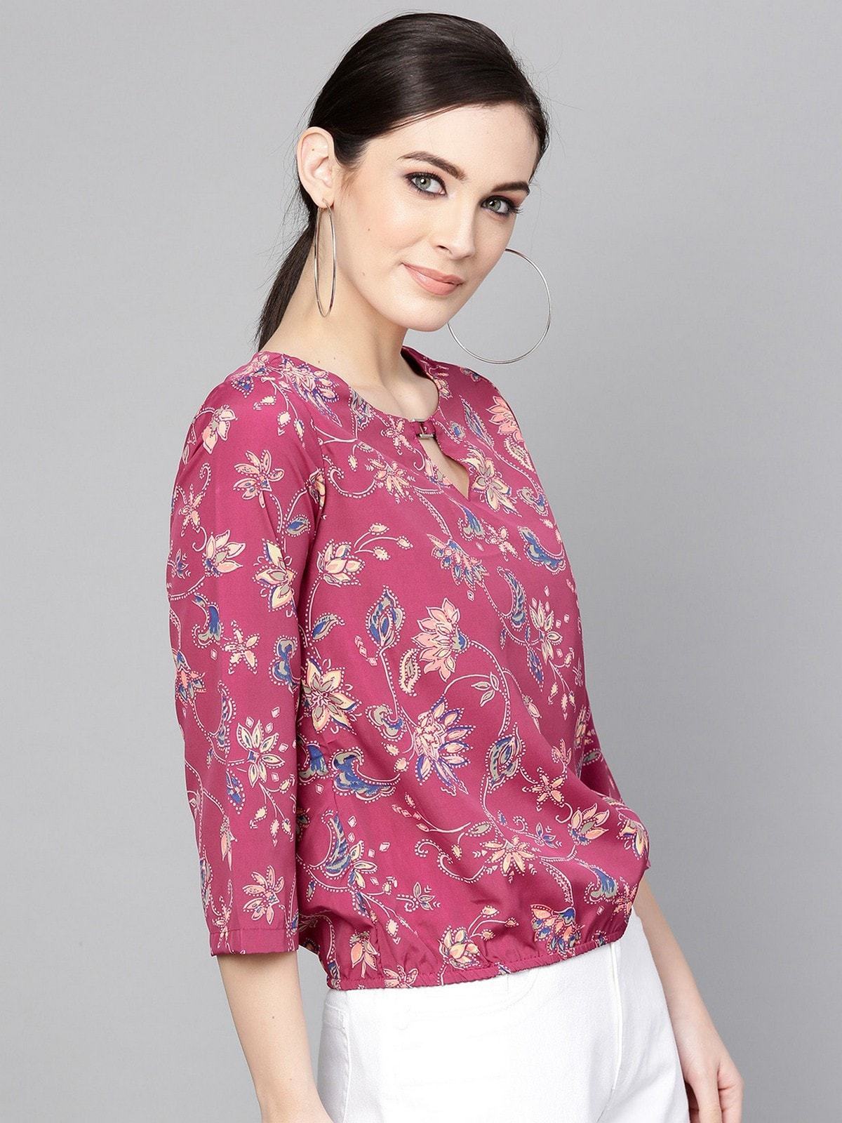 Women's Floral Pipe Top - Pannkh