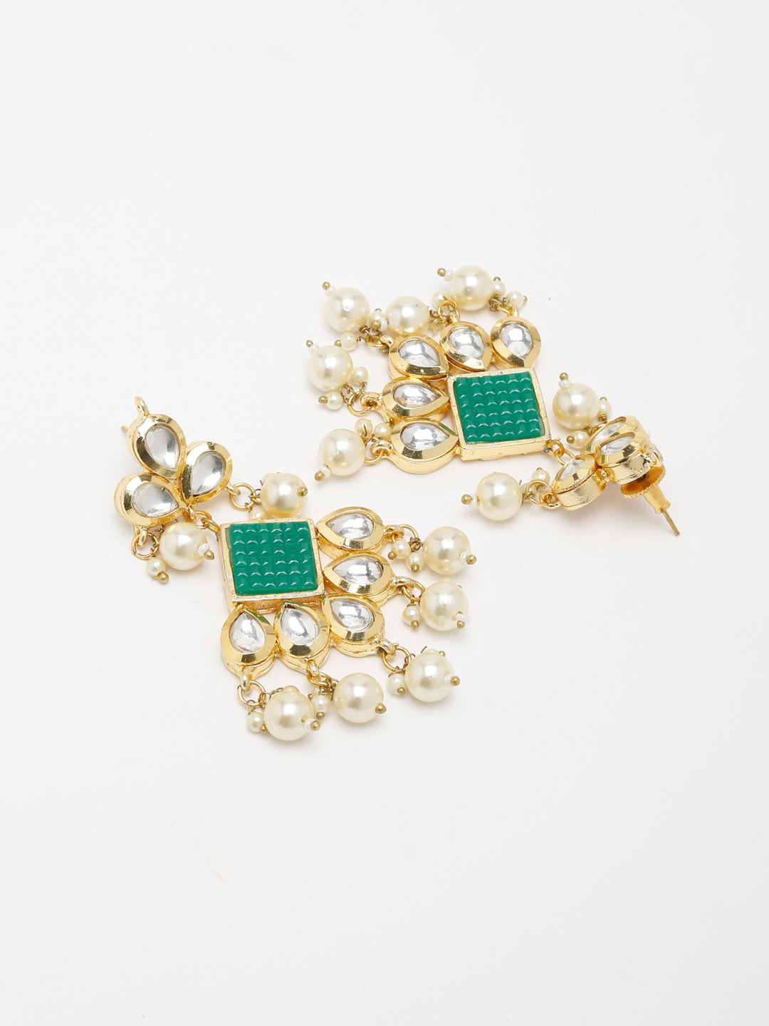 Women's Kundan Neckpiece with Earrings - Ruby Raang