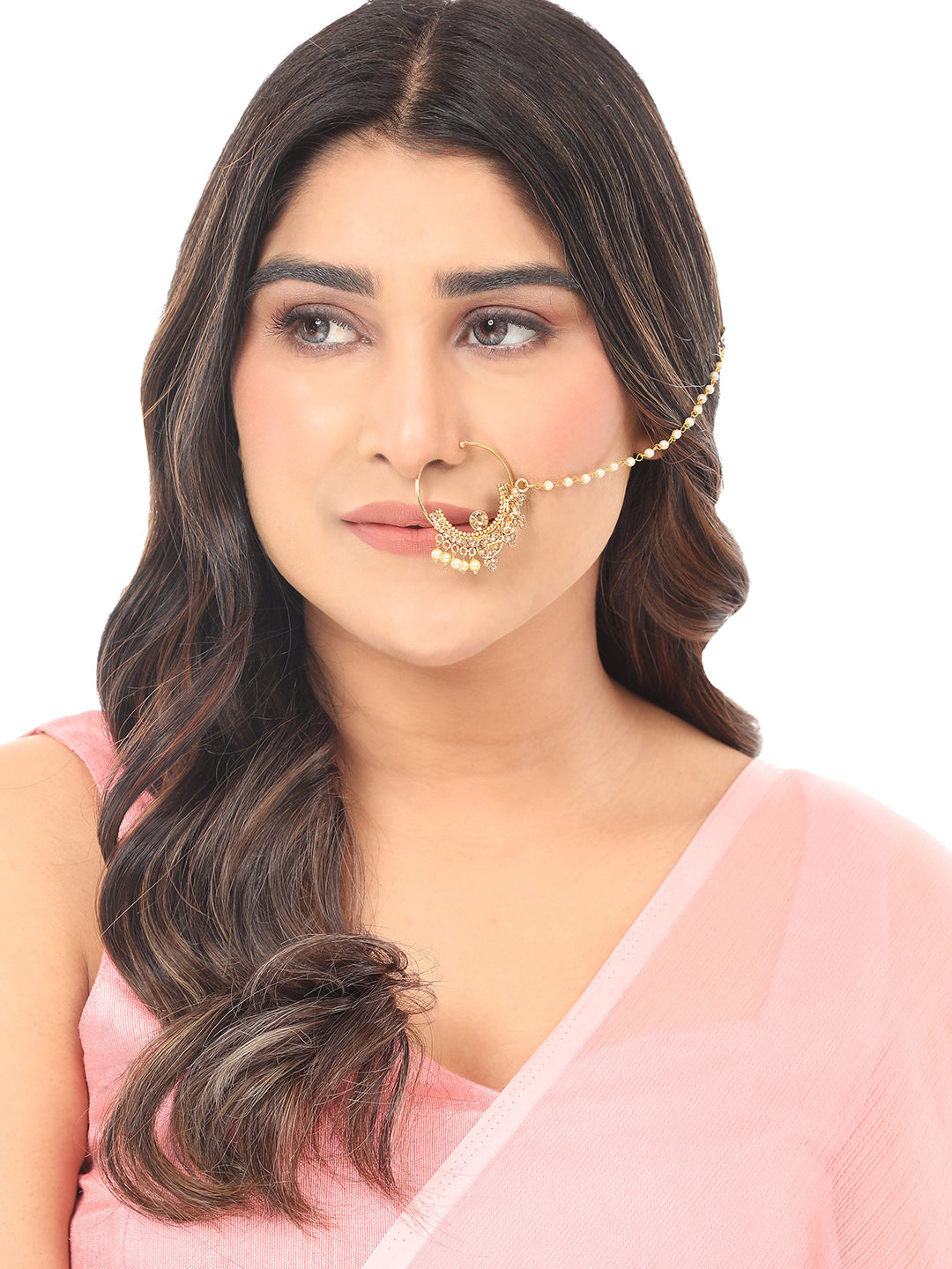Traditional Bridal Nose Ring For Women No Piercing By Anikas Creation