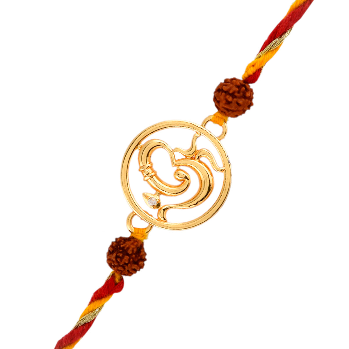 Om Rudraksha Beads Thread Rakhi - Voylla