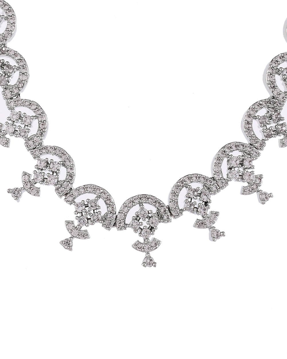 Women's Sparkling Elegance Delicate Cz Jewellery Set - Voylla