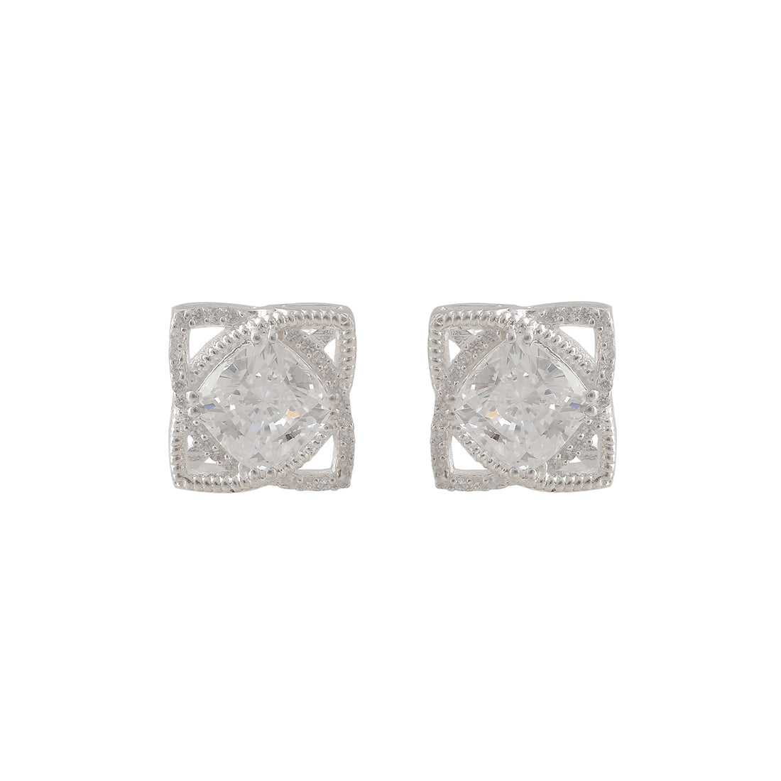 Women's 925 Sterling Silver Cubic Zirconia Earrings - Voylla