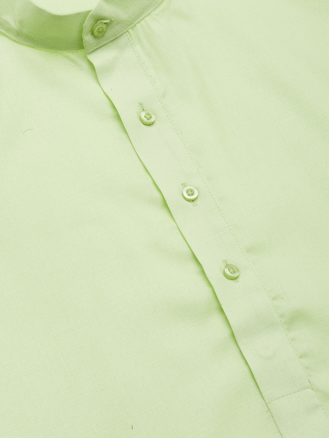 Men's Lime Cotton Solid Kurta Only ( KO 611 Lime ) - Virat Fashions