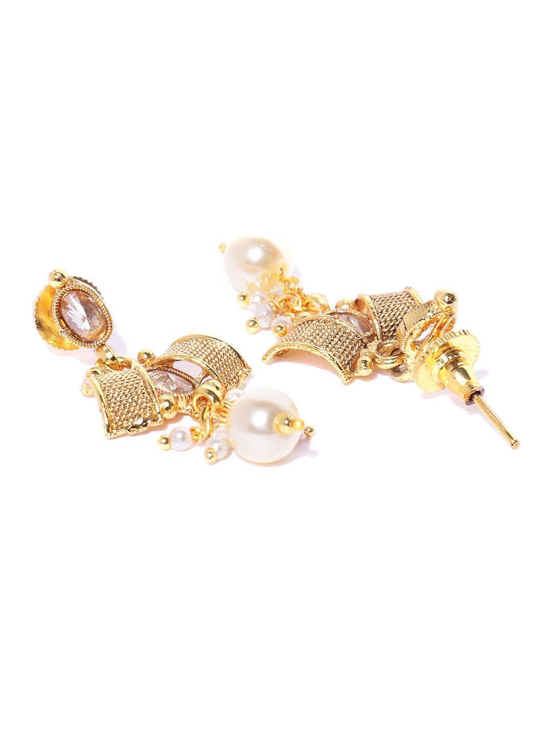 Women's Kundan Pearls Beads Gold Plated Jewellery Set - Priyaasi