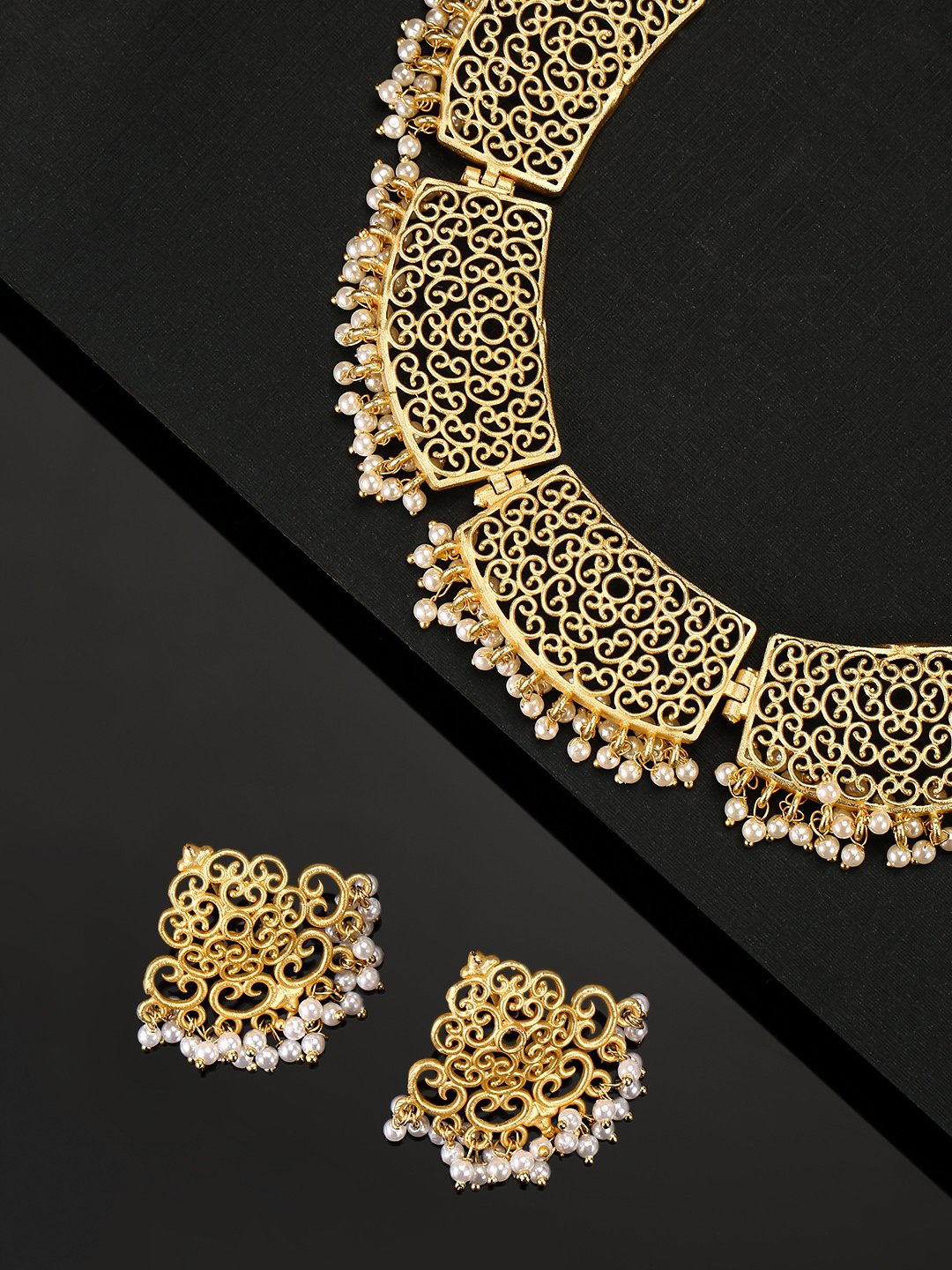 Women's  Beads Gold Plated Jewellery Set - Priyaasi
