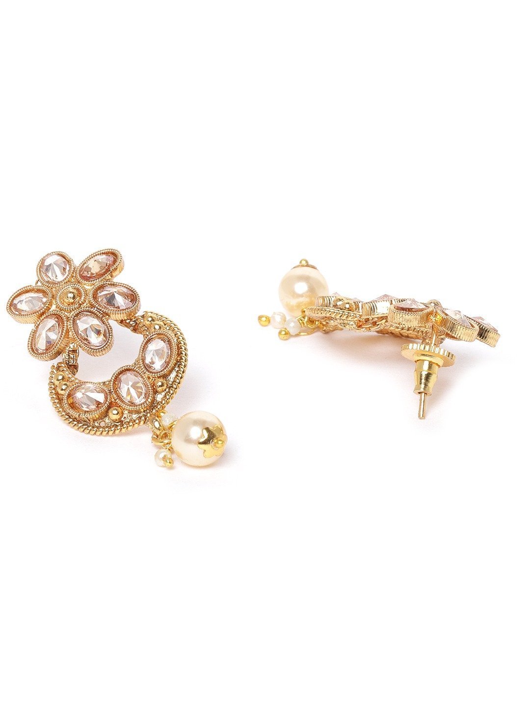 Women's Kundan Pearls Gold Plated Layered Jewellery Set - Priyaasi
