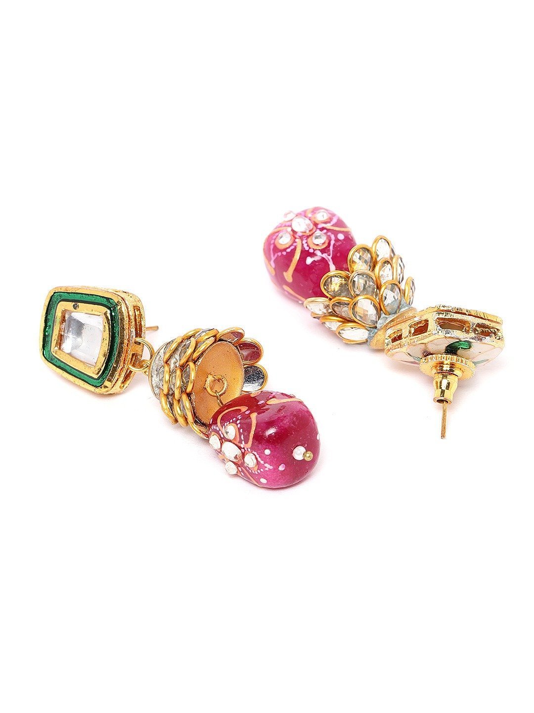 Women's Pearls Ruby Beads Gold Plated Jewellery Set - Priyaasi