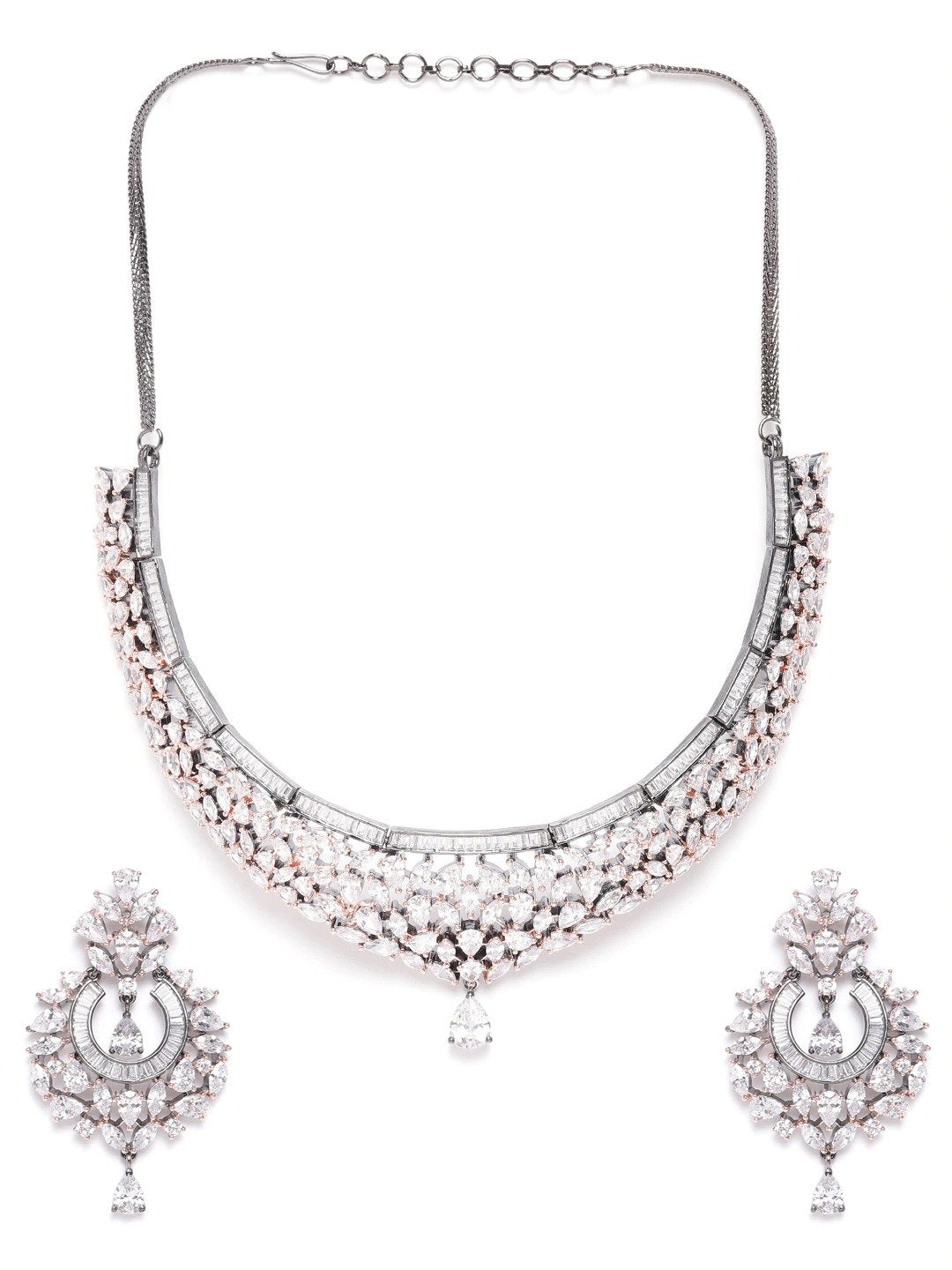 Women's  American Diamond Jewellery Set - Priyaasi