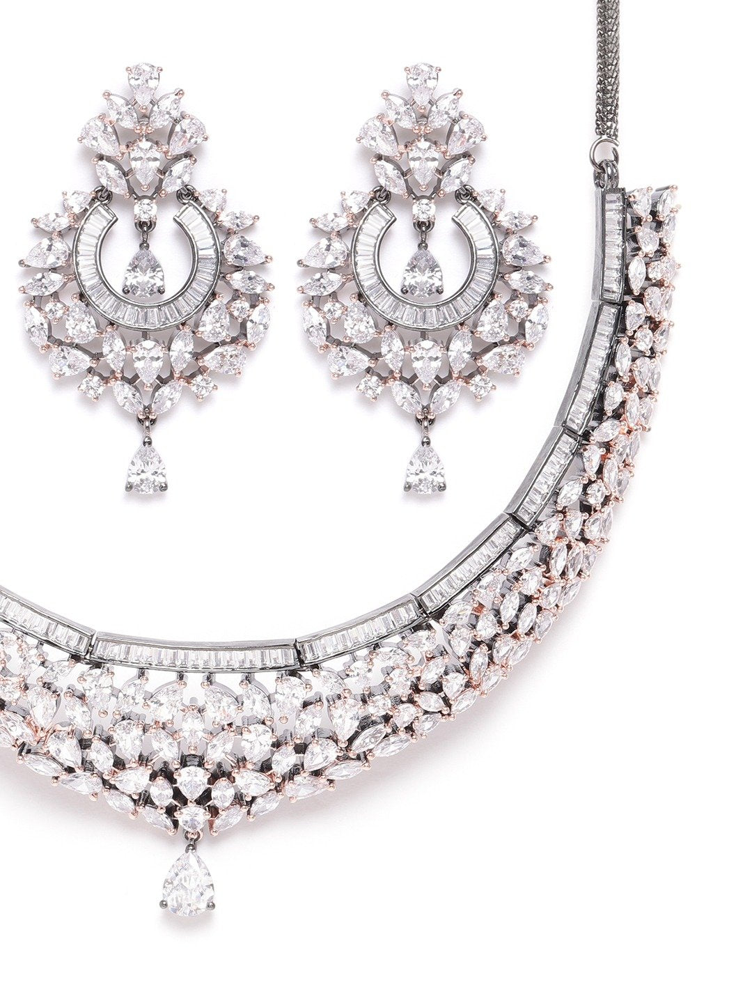 Women's  American Diamond Jewellery Set - Priyaasi
