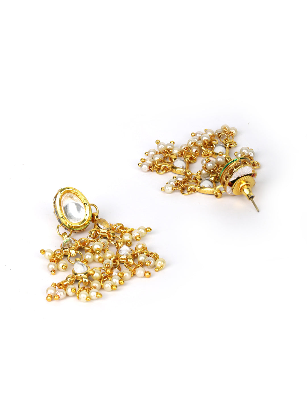 Women's  Kundan Beads Gold Plated Layered Traditional Jewellery Set - Priyaasi