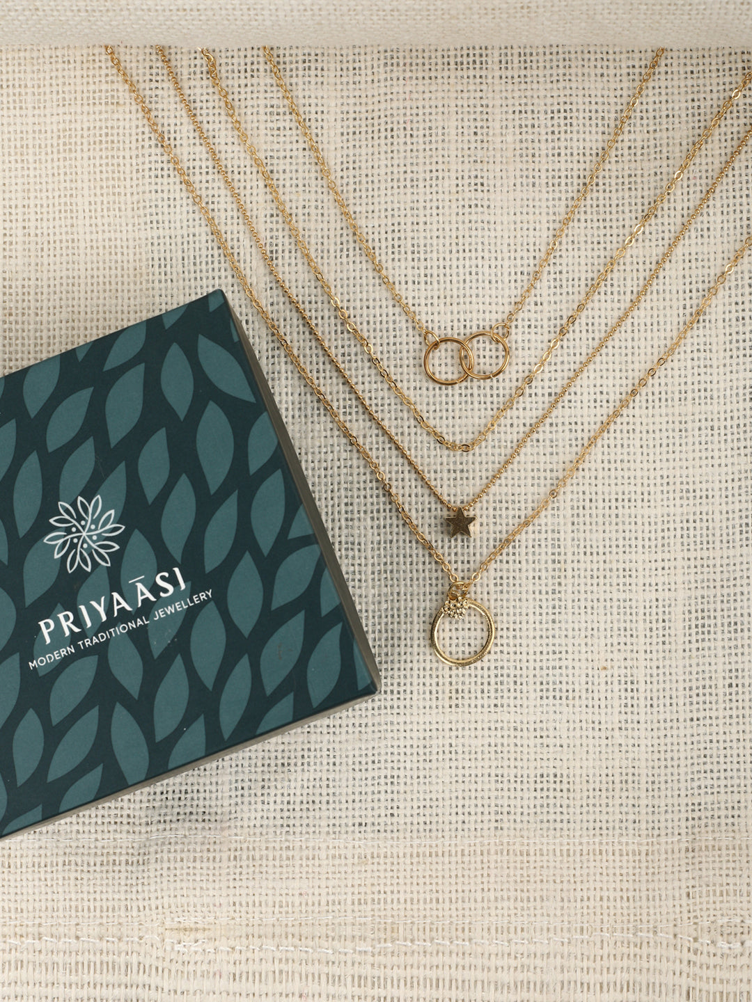 Women's  Combo of 2 Gold Plated Layered Necklace - Priyaasi