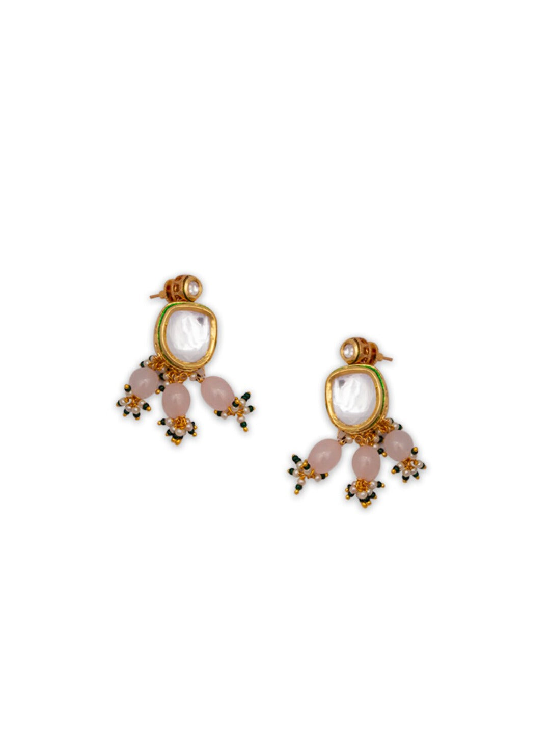Women's Gold-Plated Handcrafted Kundan Jewellery Set - Morkanth