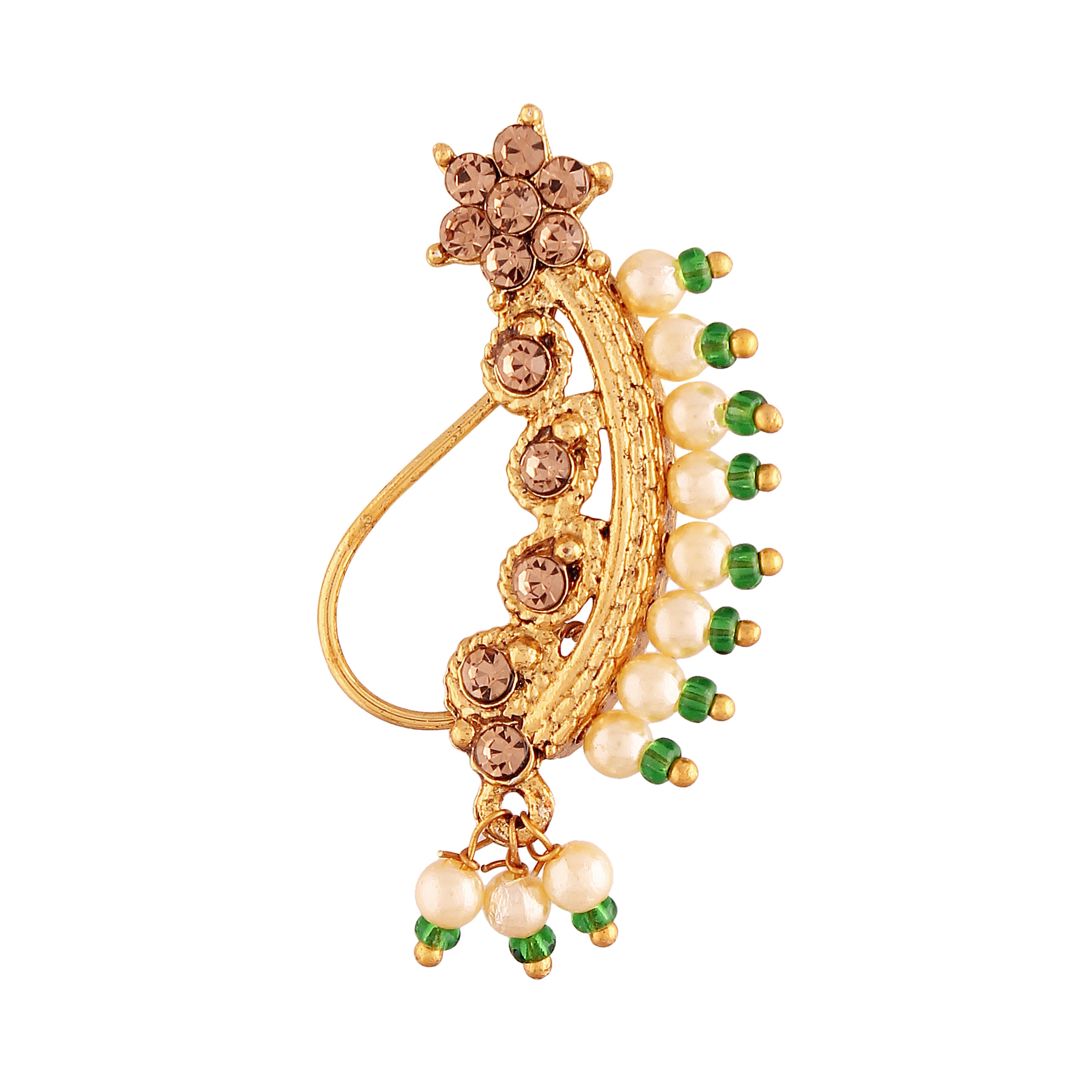 Buy Antique Maharashtrian Nath With Gold Plating 213153 | Kanhai Jewels