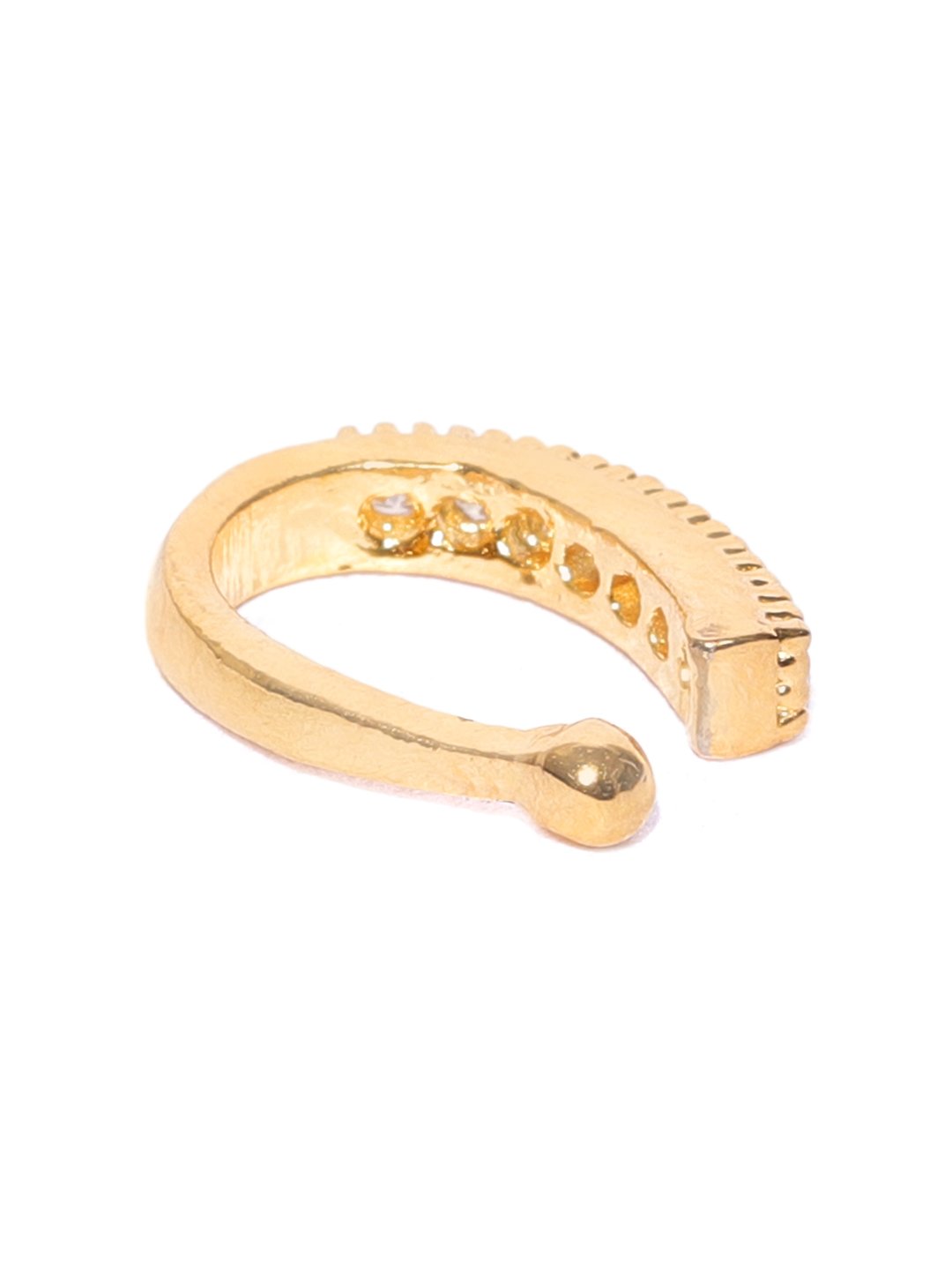 Nose Ring Gold-Toned & Studded Clip-On By Priyaasi