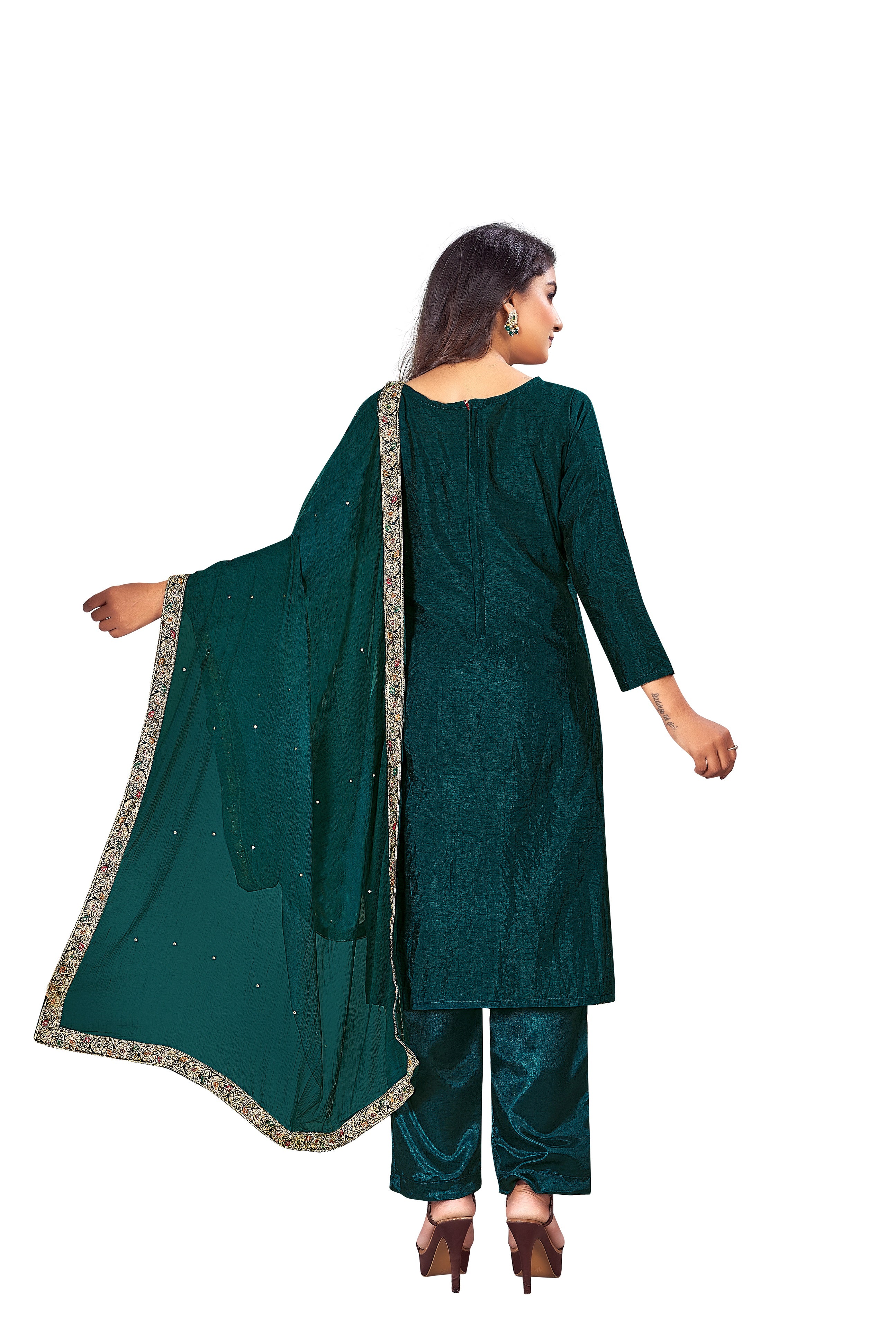 Women's Rama Colour Semi-Stitched Suit Sets - Dwija Fashion