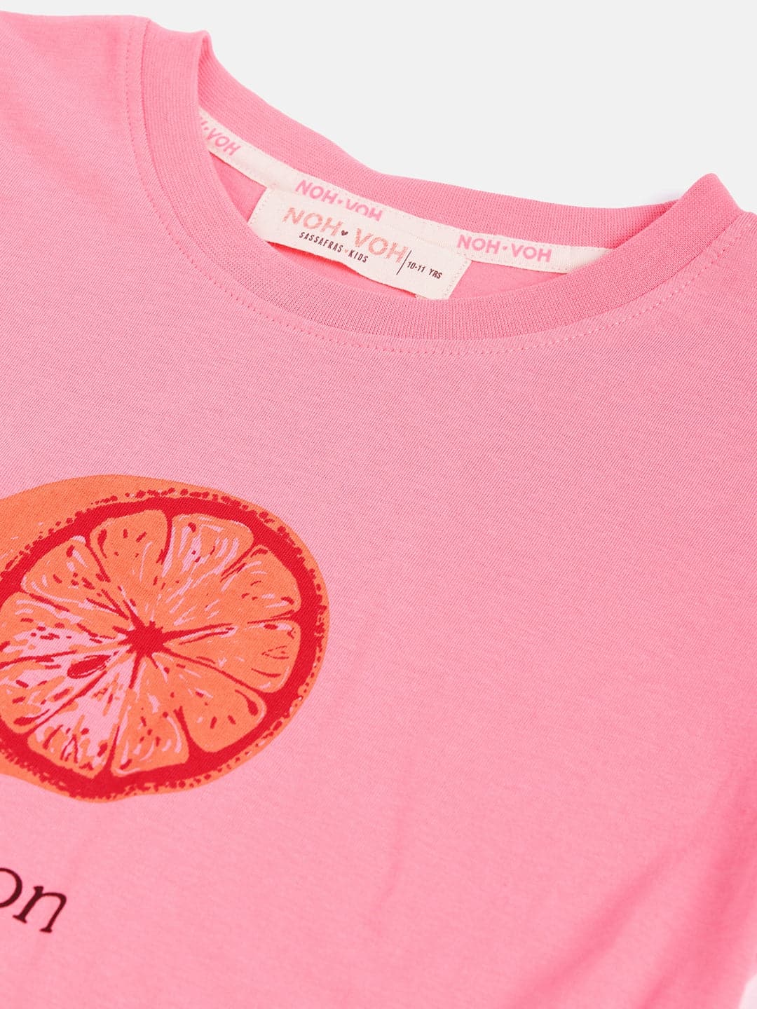 Girls Pink Lemon Print T-Shirt Dress - Lyush Kids