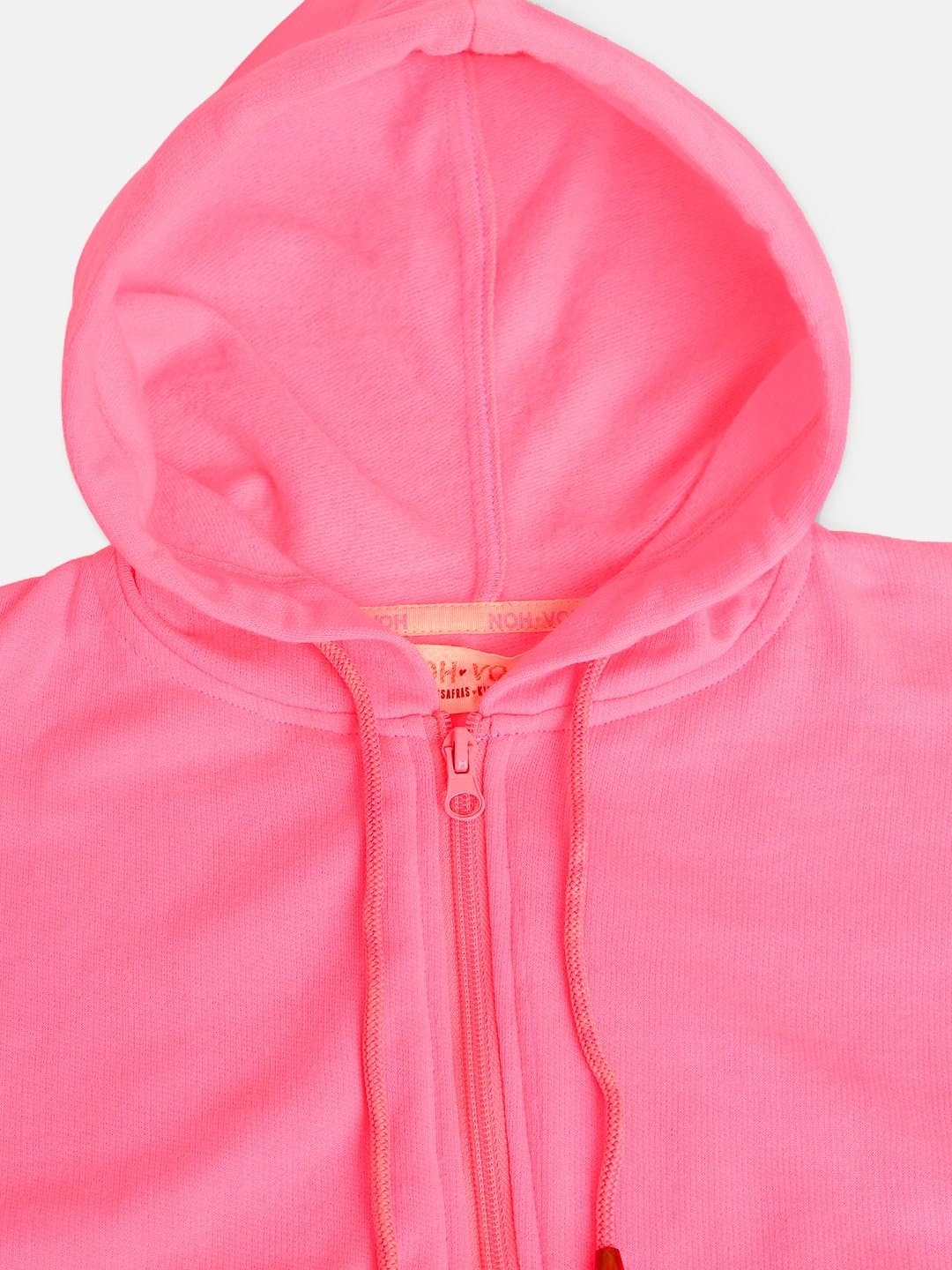 Girls Neon Pink Front Zipper Bomber Jacket - Lyush Kids