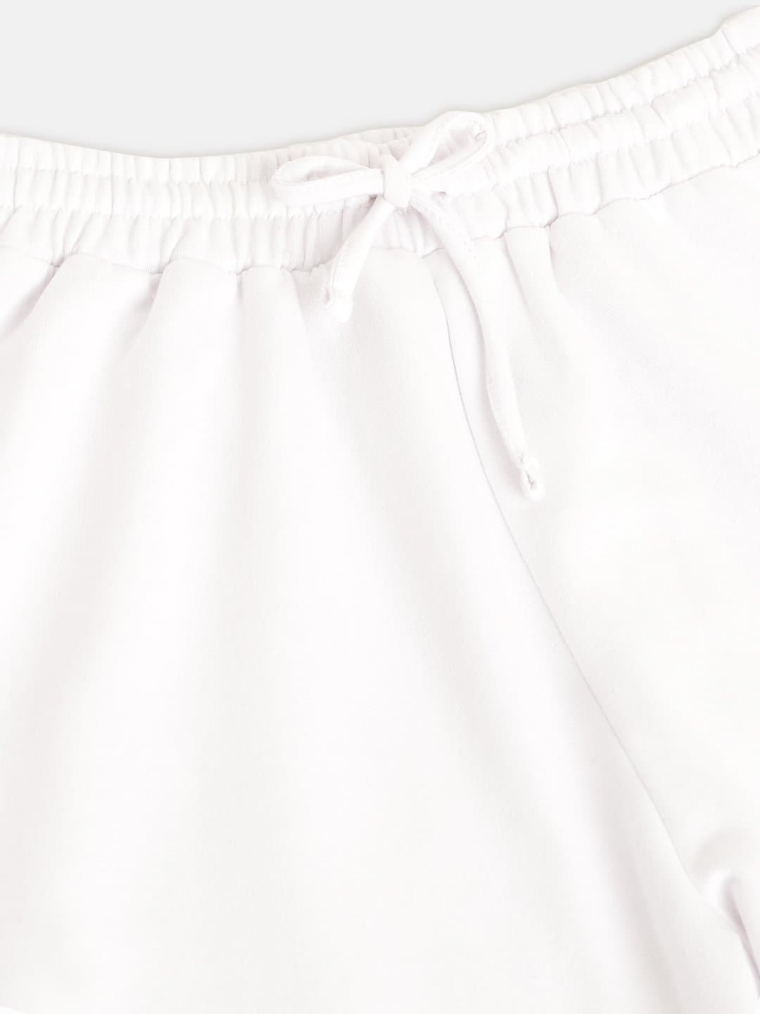 Girls White Ballerina Print Track Pants - Lyush Kids