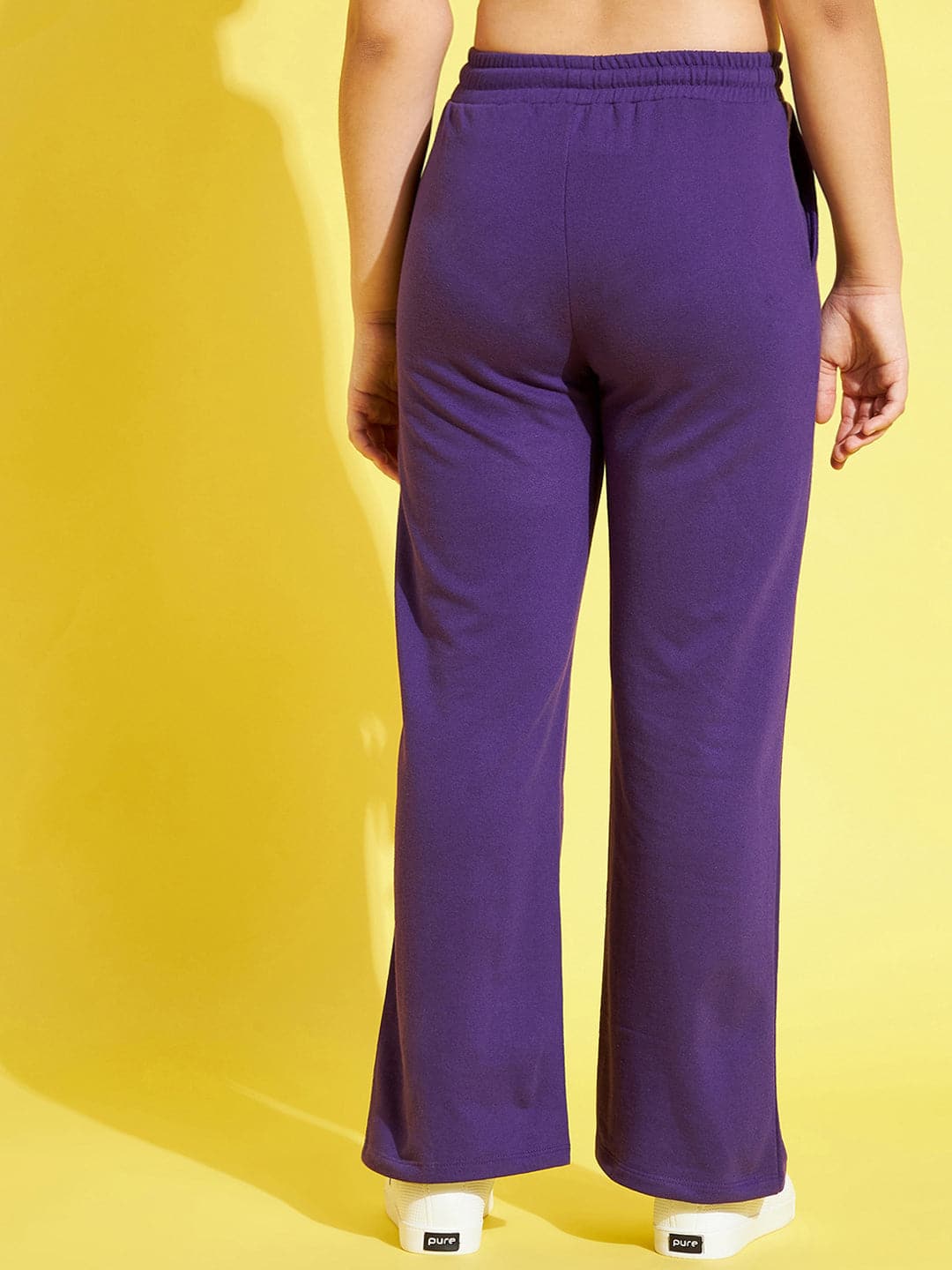 Girls Purple Terry London Print Track Pants - Lyush Kids