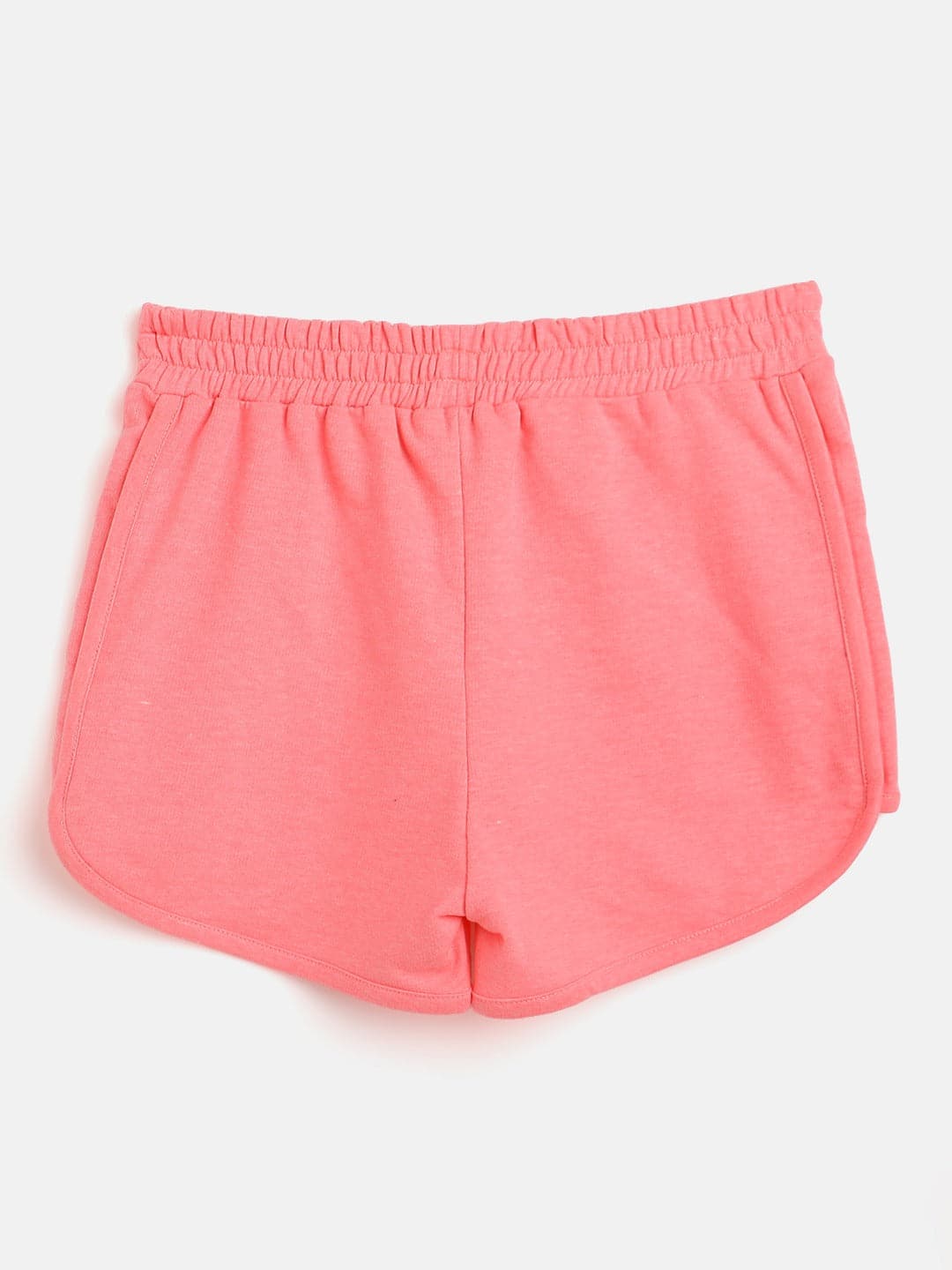 Girls Neon Pink Terry Solid Shorts - Lyush Kids