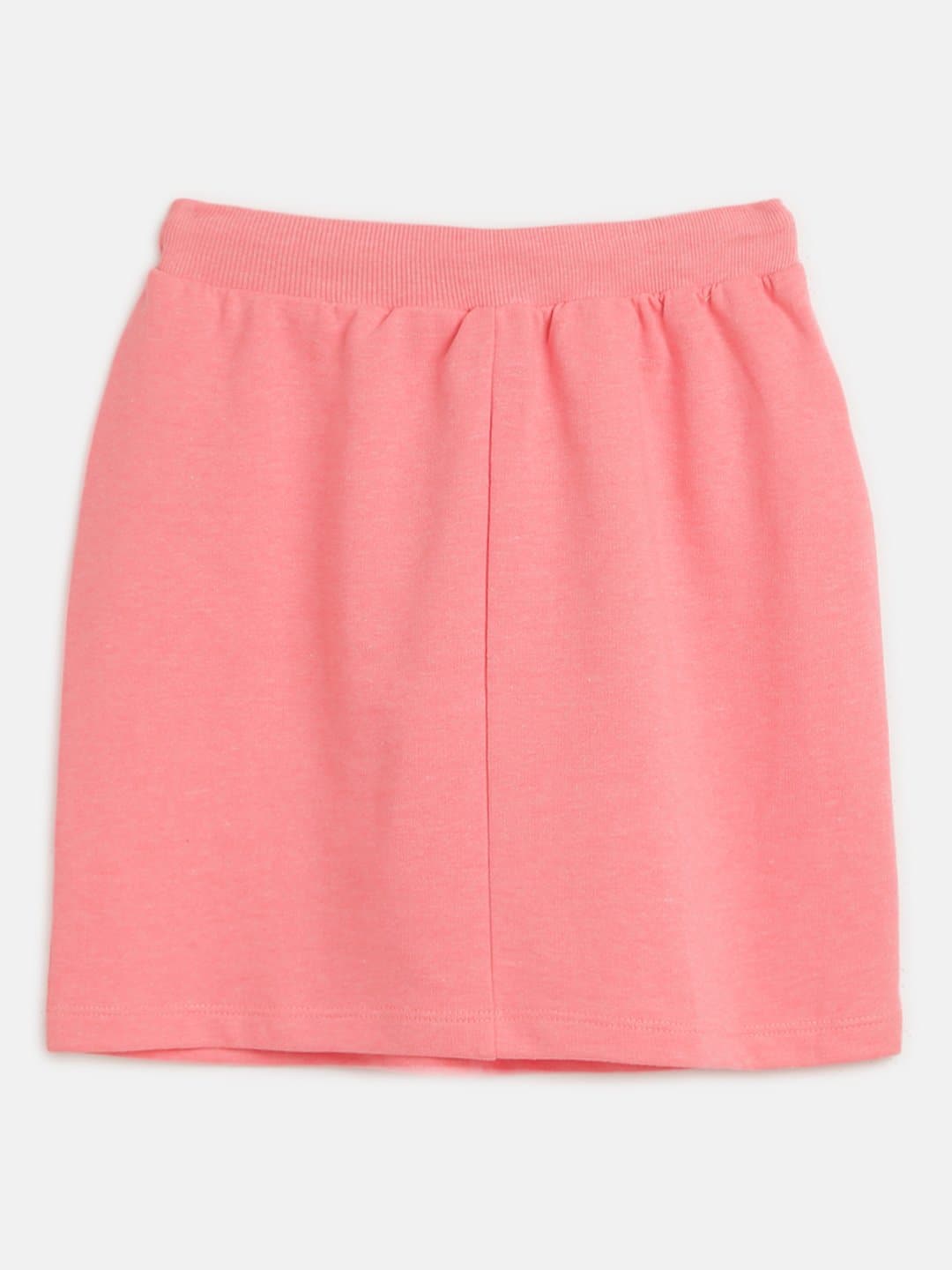 Girls Neon Pink Terry Mini Skirt - Lyush Kids